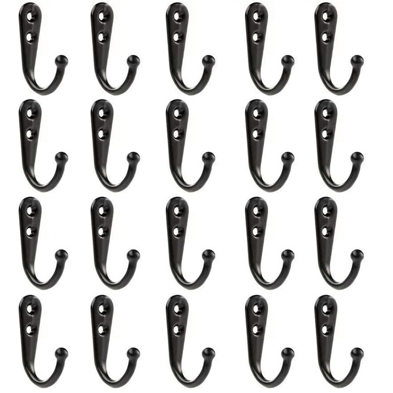 20Pack Coat Hooks Wall Mounted, Premium Black Heavy Duty Metal Wall Hooks  for Hanging Coats, Wall Hook, Coat Hook, Towel Hooks for Hat Keys Closet  Bag Backpack Hanger Farmhouse with Screws 