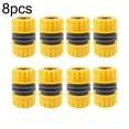 thumbnail image 1 of 8Pc Double Hose Connector for 1/2 Garden Hoses Repair Garden Hose Connector Yellow, 1 of 9