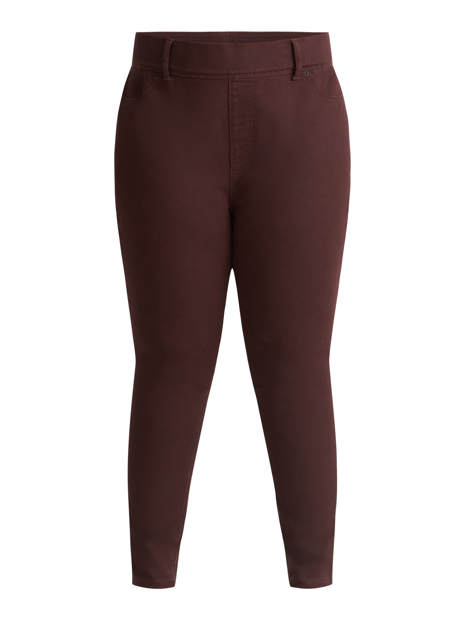 (2 pack) Terra & Sky Women's Plus High Rise Skinny Jegging, 28" Inseam, Sizes 0X-4X