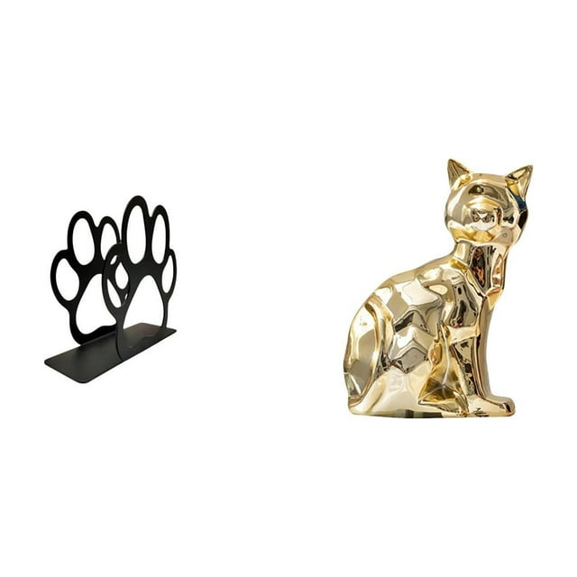 Servilletero de hierro,Soporte para servilletas con forma de pata,color negro,Figura de escritorio,Estatua de gato en estante,escritorio,oficina,decoración del hogar,Figura decorativa de