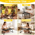 thumbnail image 6 of Foldable Laptop Bed Tray Table, Adjustable Angle Portable Lap Desk with Cup Holder, Multifunction Bed Table for Working, Reading, Eating on Bed Sofa, 6 of 6