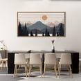 thumbnail image 4 of HPNIUB Boho Mountain Framed Canvas Wall Art Tree Forest Misty Woodland Painting Nature Sunrise Landscape Decor for Living Room Bedroom Office 20x40 Inch, 4 of 9