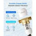 thumbnail image 2 of Waterdrop Spin Down Sediment Filter, Reusable Whole House Water Filter System, Flushable Pre-Filter System for City/Well Water, 50 Micron, 1" MNPT +, 2 of 9