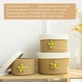 thumbnail image 4 of Jute Baskets - 3pcs Round Decorative Woven Storage Basket Set with Lids, 4 of 7