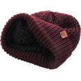 thumbnail image 6 of Waffle Knit Beanie Sherpa Lining Skull Cap Cuffed Ski Winter Hat, 6 of 7