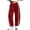 Wine, variant on Women's Solid Lace Trim Barrel Leg Sweatpants High Waist Drawstring Casual Jogger Loungewear Pants With Side Pockets Soft Breathable for Home Gym Daily Wear