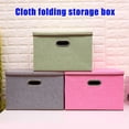 thumbnail image 2 of Boîte de Rangement Pliable VALINK pour Ordinateur de Bureau en Coton et Lin Articles Ménagers, 2 of 6