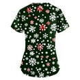 thumbnail image 3 of Garbnen Christmas Scrubs Tops for Women Funny Xmas Printed V Neck Short Sleeve Fall Under Scrubs for Women Nurse Working Uniforms with Pocket S-5XL, 3 of 3