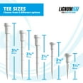 thumbnail image 4 of LIGNUM Tee Premium Golf Tees, Lasts 50+ Rounds, Anti-Spin Head, Ring System, 4 of 7