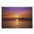 thumbnail image 1 of Ocean Cutting Board, Romantic Sunset on the Beach Sun Rays Reflection on the Sea Colorful Sky Picture, Decorative Tempered Glass Cutting and Serving Board, Large Size, Orange Purple, by Ambesonne, 1 of 1