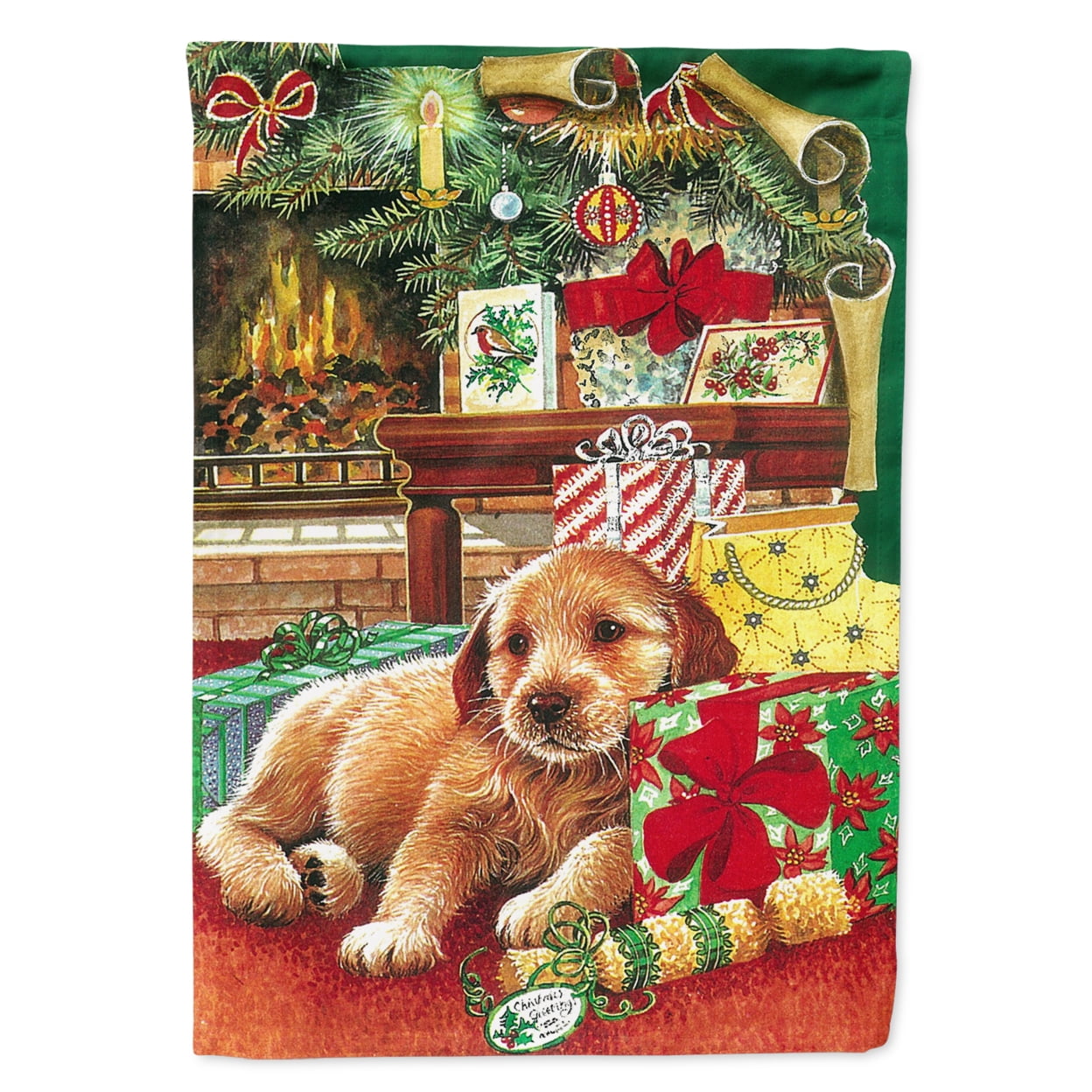 Carolines Treasures APH7552CHF Christmas Puppy Flag Canvas House Size Large multicolor