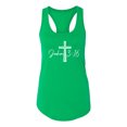 thumbnail image 2 of Wild Bobby John 3:16 Cross Inspirational/Christian Women Racerback Tank Top, Kelly, Medium, 2 of 5