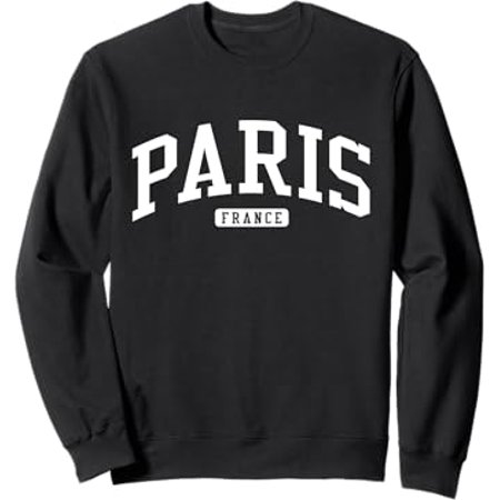 Paris France College University Style Sweatshirt
