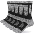 thumbnail image 1 of Men's Moisture Wicking Work Boot Socks 5Pairs/Pack Comfort Cotton Heavy Cushion Crew Sports Athletic Socks, 1 of 7