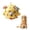 Yellow, variant on Cute Cartoon Patterns Dog Squeaky Plush Toy with Straps, 6-Inch Soft Stuffed Ball with Cotton Material and Bell Built-in, Pet Interactive Fetch Toy for Small to Large Dog, Yellow