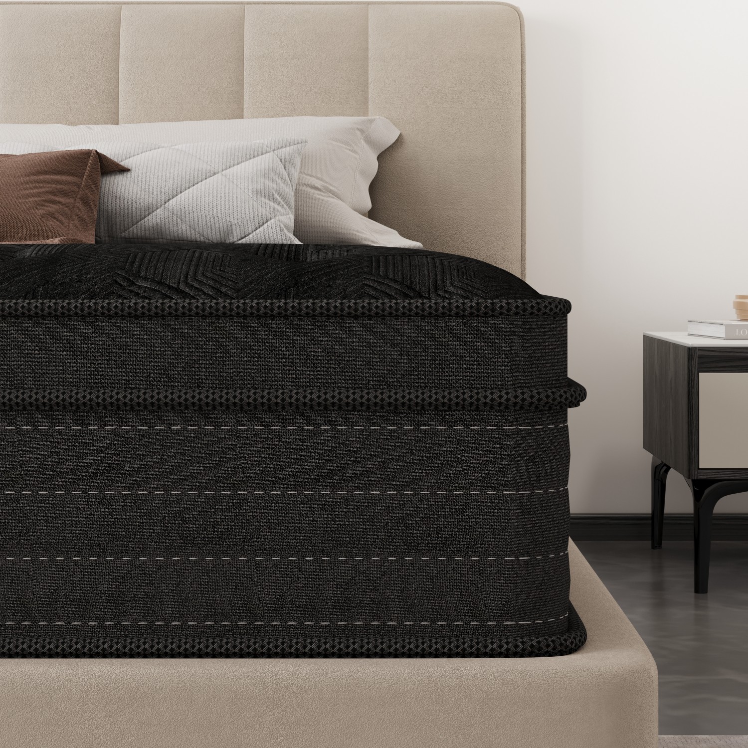Grymtex 12 inch Hybrid Mattress Twin Size, Breathable and Low Motion Transfer, Mattress in a Box with CertiPUR-US Foam
