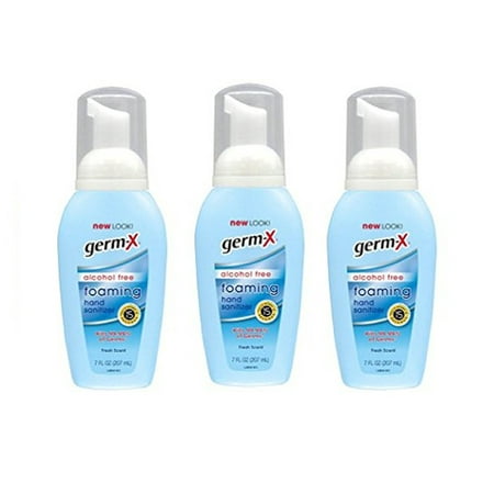 - Germ-X Foaming Hand Sanitizer Fresh Scent Alcohol Free 3 x 7 oz = 21oz
