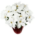 thumbnail image 4 of Northlight Artificial Christmas Poinsettia in Wrapped Base - 26" - White, 4 of 6