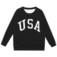 thumbnail image 3 of WMQPNNS Sweatshirts for Girls for Age 6-7 Years Oversized Pullover Letter Graphic Crewneck Sweatshirt Unisex Comfy and Soft Sweatshirts, Color Black, 3 of 3