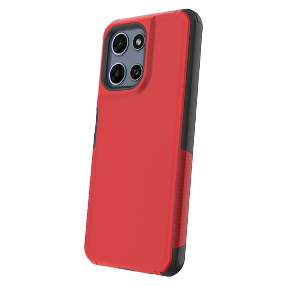 onn Slim Rugged Phone Case for Motorola moto g (2026) - Red/Black