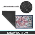 thumbnail image 3 of Boho Kitchen Decor Rug, Vintage Bohemian Floral Runner Rug for Kitchen Laundry Bathroom, Non-Slip Washable Hallway Floor Mat 17x47 Inch Red, 3 of 6