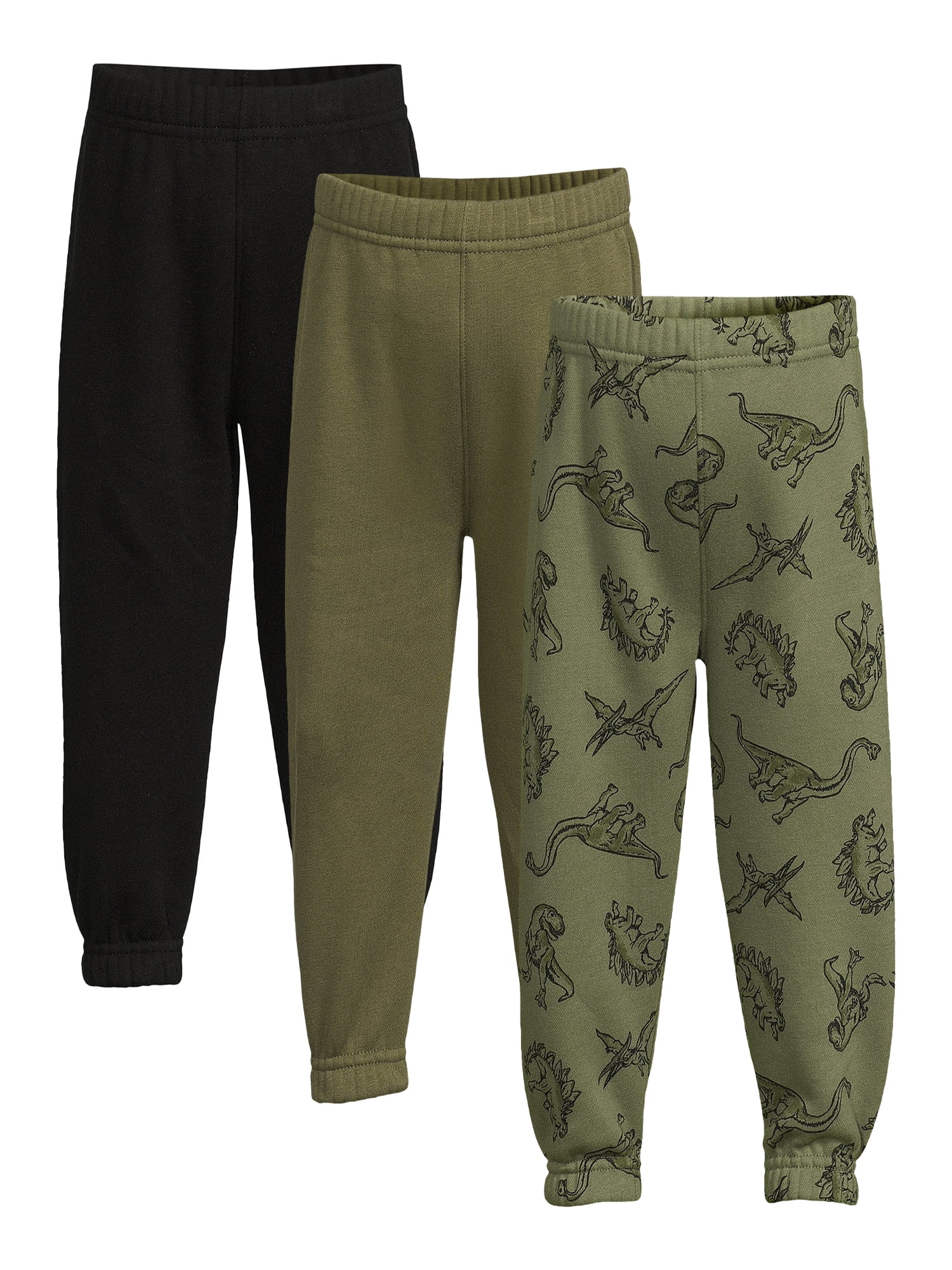 Garanimals Toddler Boys Fleece Joggers, 3Pack, Sizes 2T5T