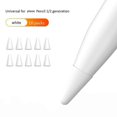 thumbnail image 4 of Estuche protector con punta de repuesto de silicona de 10 piezas para el primer y segundo lápiz óptico de pantalla táctil, color blanco, 4 of 5