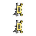 thumbnail image 1 of Sidaley Soporte para teléfono móvil para bicicleta, soporte ajustable a prueba de golpes para bicicleta, soporte portátil para carreras de Amarillo para espejo 2piezas, 1 of 6