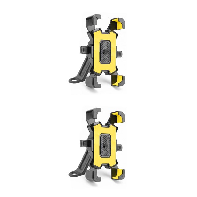 Sidaley Soporte para teléfono móvil para bicicleta, soporte ajustable a prueba de golpes para bicicleta, soporte portátil para carreras de Amarillo para espejo 2piezas