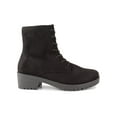 thumbnail image 2 of SUGAR Womens Black Round Toe Block Heel Lace-Up Combat Boots 9.5, 2 of 4