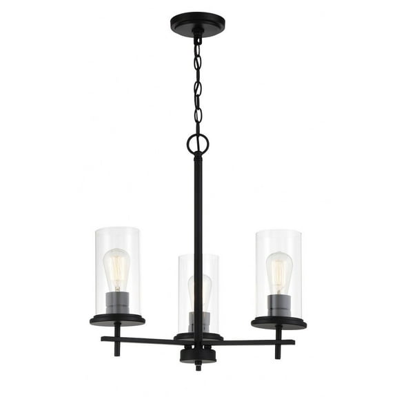 4096-66A-Minka Lavery-Haisley - 3 Light Chandelier-Coal Finish -Traditional Installation