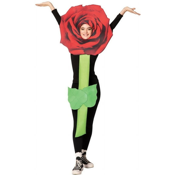Rasta Imposta Red Rose Flower Adult Unisex Costume