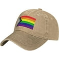 thumbnail image 2 of Progress Pride Rainbow LGBT,LGBTQ Transgender Gay Flags Cowboy Hat Baseball Cap Women Trucker Hat Men Dad Hat Black, 2 of 8