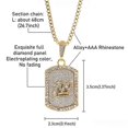 thumbnail image 4 of Colgantes de hip hop con dijes de rock para hombre, joyería de regalo con número 100, cadenas brillantes con diamantes, collar con placa de identificación de aleación de oro, venta al por mayor, 4 of 4