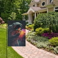 thumbnail image 2 of Yayeee Garden Flag 12" x 18" Double Sided Outdoor Yard Lawn Holiday Decorations, Black Astronaut, 2 of 6