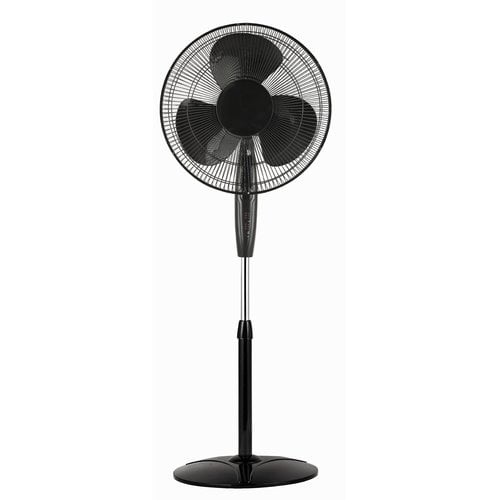 Optimus 18 Black Oscillating Stand Fan, Oscillating Ceiling Fan With Remote Control