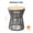 Gray 16in height 20in, variant on Weather-Resistant Woven Rope Outdoor Side Table - Round Patio End Table with Wooden Top - Ideal for black natural wood diameter 16in height 20in Black Natural Wood