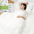 thumbnail image 2 of Tdxkok Disposable 4-Piece Bed Sheet & Duvet Cover Set (2 Pillowcase) – No-Wash Travel Hygiene Barrier Lightweight & Allergy-Friendly Plain Solid Double Size, 2 of 6
