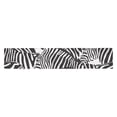 thumbnail image 2 of MKHERT Black Zebra Table Runner for Office Kitchen Dining Wedding Party Home Decor 14x72 inch, 2 of 3
