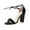 Black, variant on Fesfesfes Black Sandals Strappy Sandals Women's Summer Casual Peep Toe Sandals Lace-Up Solid Color High Heel Chunky Heel Shoes 8.5(41)