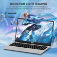 thumbnail image 2 of 15.6'' FHD IPS Business Laptop Computer, AMD Ryzen 5 6600H(Beat R7 5700U, 6 Cores Up to 4.5GHz), 16GB DDR5 RAM 1TB SSD, Type-C 100W PD Fast Charger, Fingerprint Backlit Keyboard Wi-Fi 6 Silver, 2 of 7