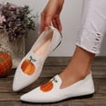 thumbnail image 6 of Women's Fashion Halloween Ballet Flats Pointed Toe Embroidery Knit Loafers Breathable Casual Dressy Shoes, 6 of 7