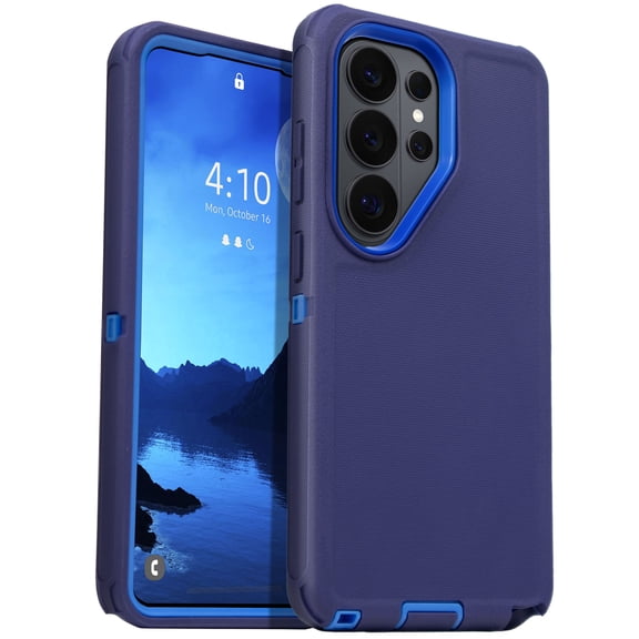 For Samsung Galaxy S26 Ultra Case, 3-in-1 Rugged Shockproof Protective Cover with Hard Shell and Soft Rubber Bumper, Drop Protection Armor, Blue