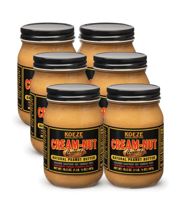 Case of Cream Nut Crunchy Peanut Butter - (6 Jars)