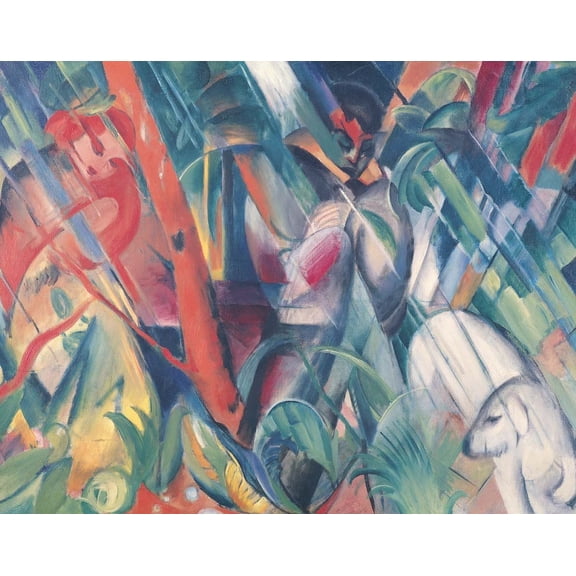 Marc "In the Rain" (1912) Glossy Poster