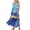 P#05-Blue, variant on JULMCOMO Summer Dresses for Women 2024 Round Neck Casual Boho Long Dress Floral Print Plus Size Sleeveless Maxi Dress with Pocket Blue 5XL