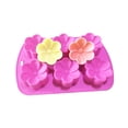 thumbnail image 4 of 6-Cavity Silicone Flower Cake Mold Handmade Jelly Mousse Mould Heat Resistant Chocolate Baking Tray Ice Cube, 4 of 10