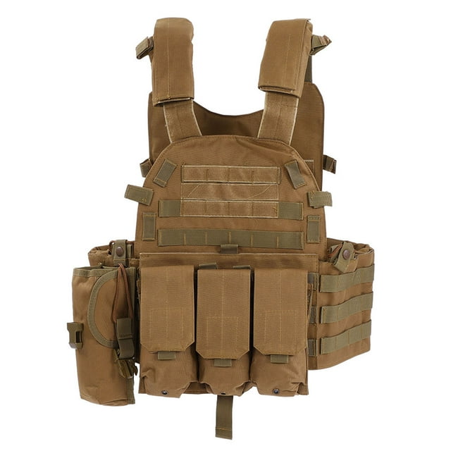 Chaleco táctico ligero multifunción para entrenamiento militar al aire libre juegos de combate de caza TAN