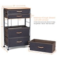 thumbnail image 2 of Costway 5-Tiroir Tissu Rangement Unité Métal Cadre Commode Armoire Furni W/Wheel, 2 of 10