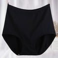 thumbnail image 4 of Huanledash Lady Panties Elastic High Waist Solid Color Sweat Absorption Moisture Wicking Anti-septic Menstrual Period Plus Size Cotton Women Briefs for Daily Wear, 4 of 8